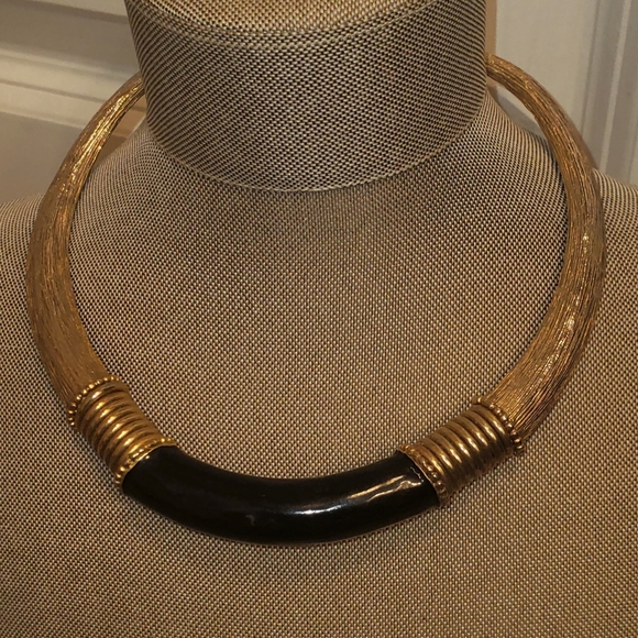 Vintage Torc Collar Enamel Choker Necklace - Picture 1 of 2